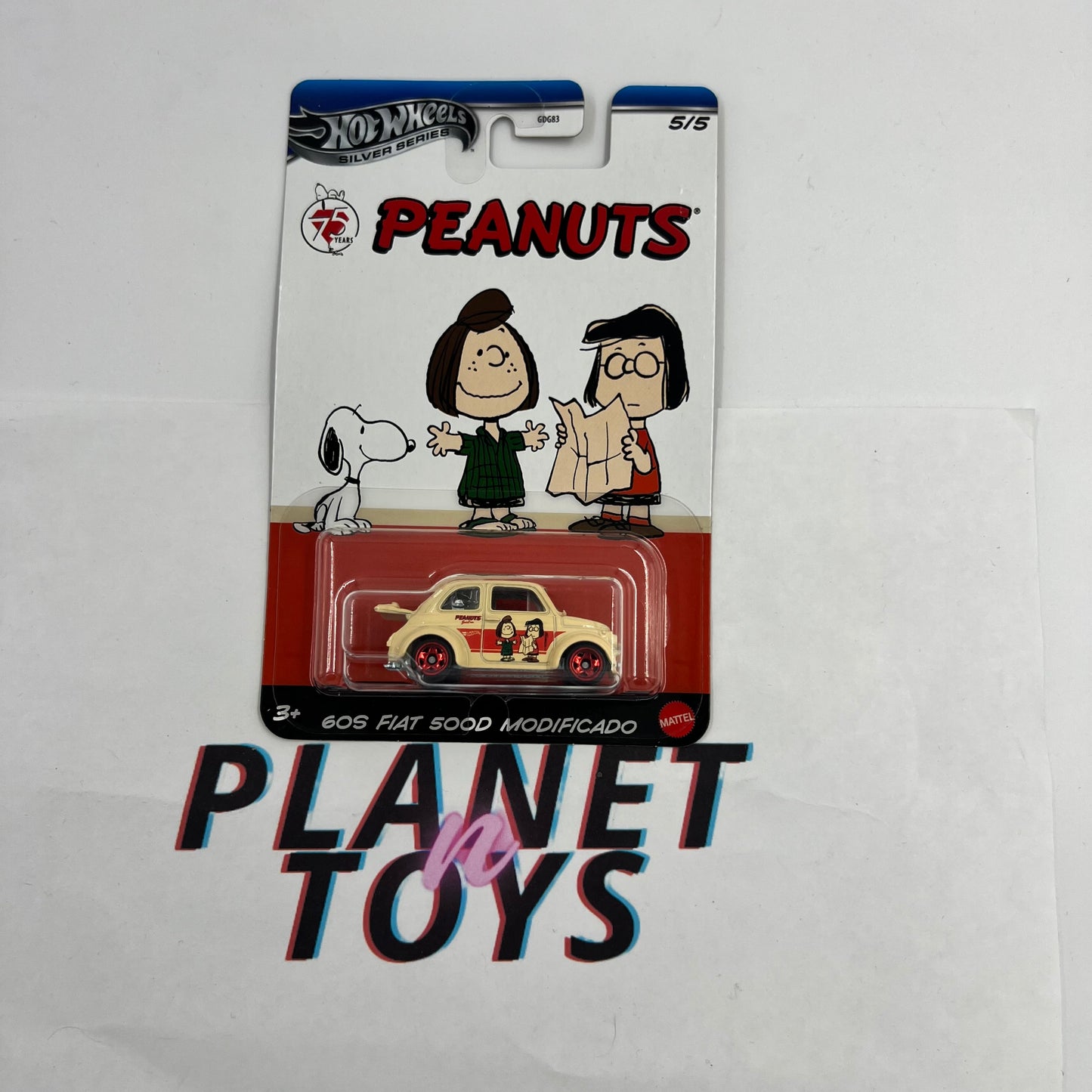 Hot Wheels Peanuts Silver Series Diecast Collectible scale 1:64 Set 5/5