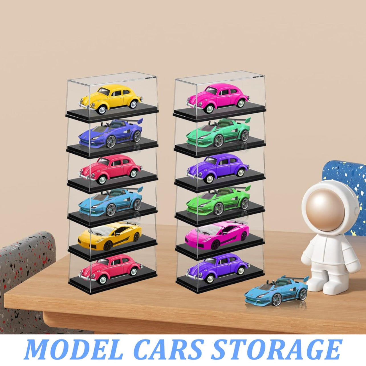 Clear Model Car Case Display Organizer Storage for 1/64