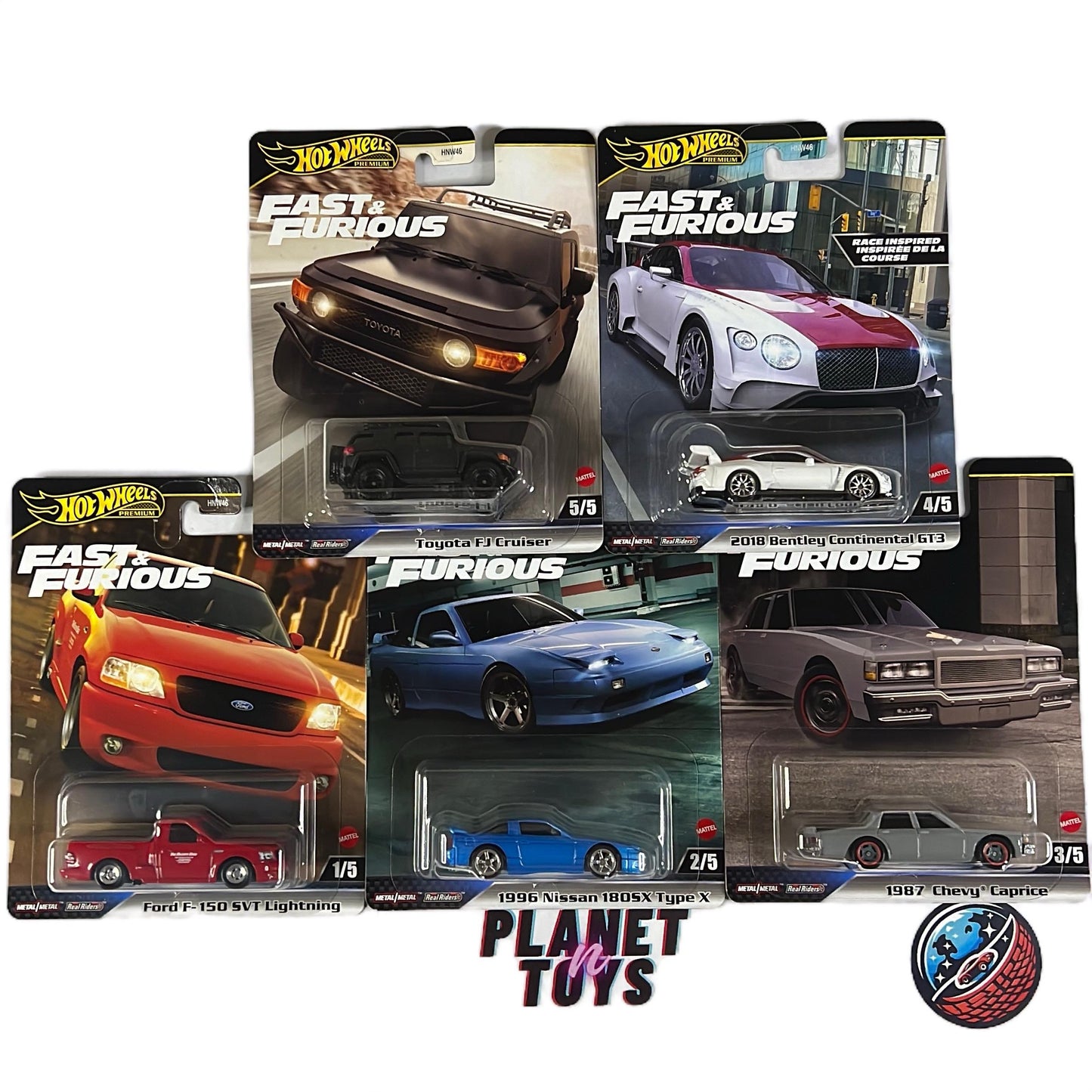 Hot Wheels Premium Fast & Furious Sets 5/5 Assorted