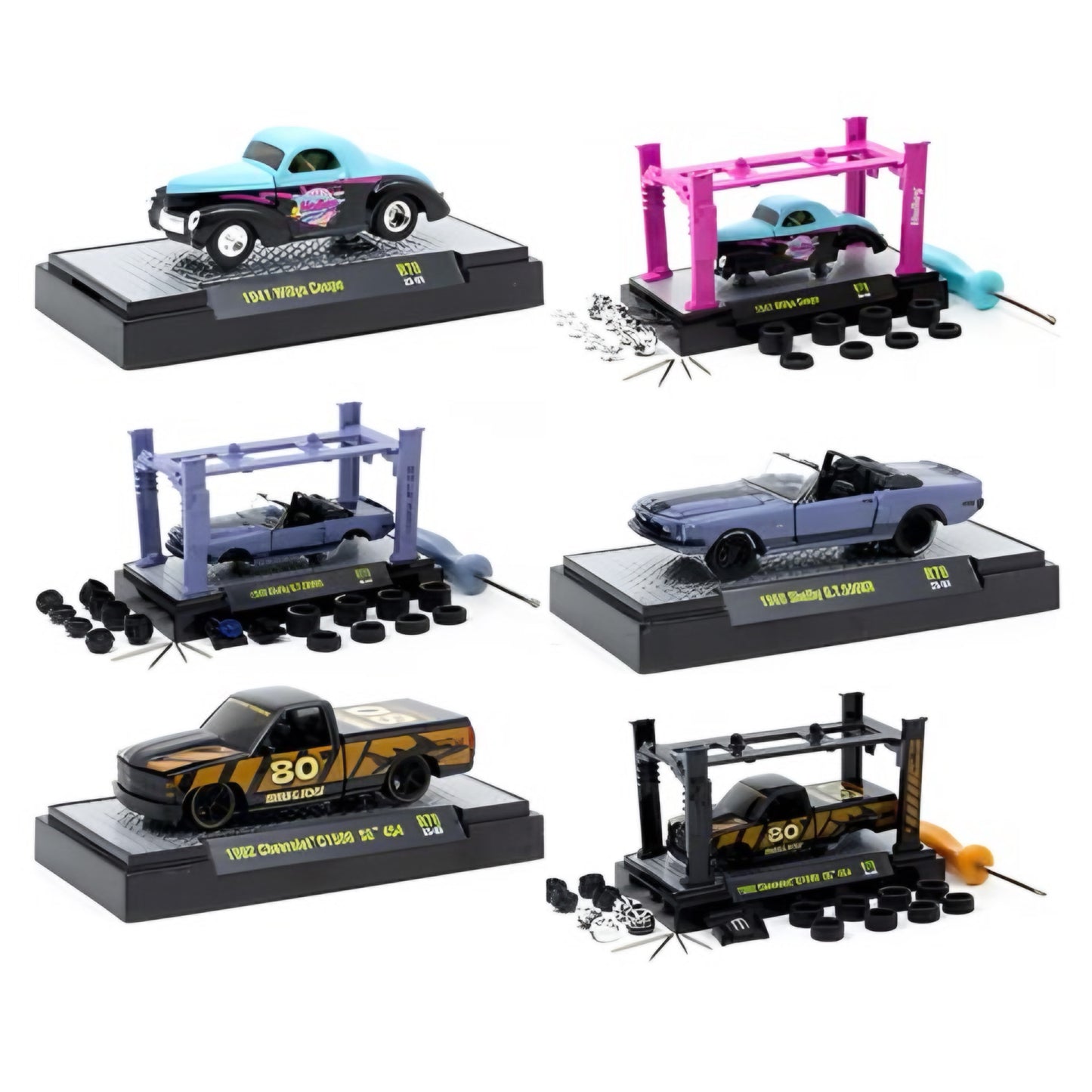 M2 Model Kit 37000-78 1968 Shelby G.T.500KR / 1941 Willys Coupe / 1992 Chevrolet C1500 SS
