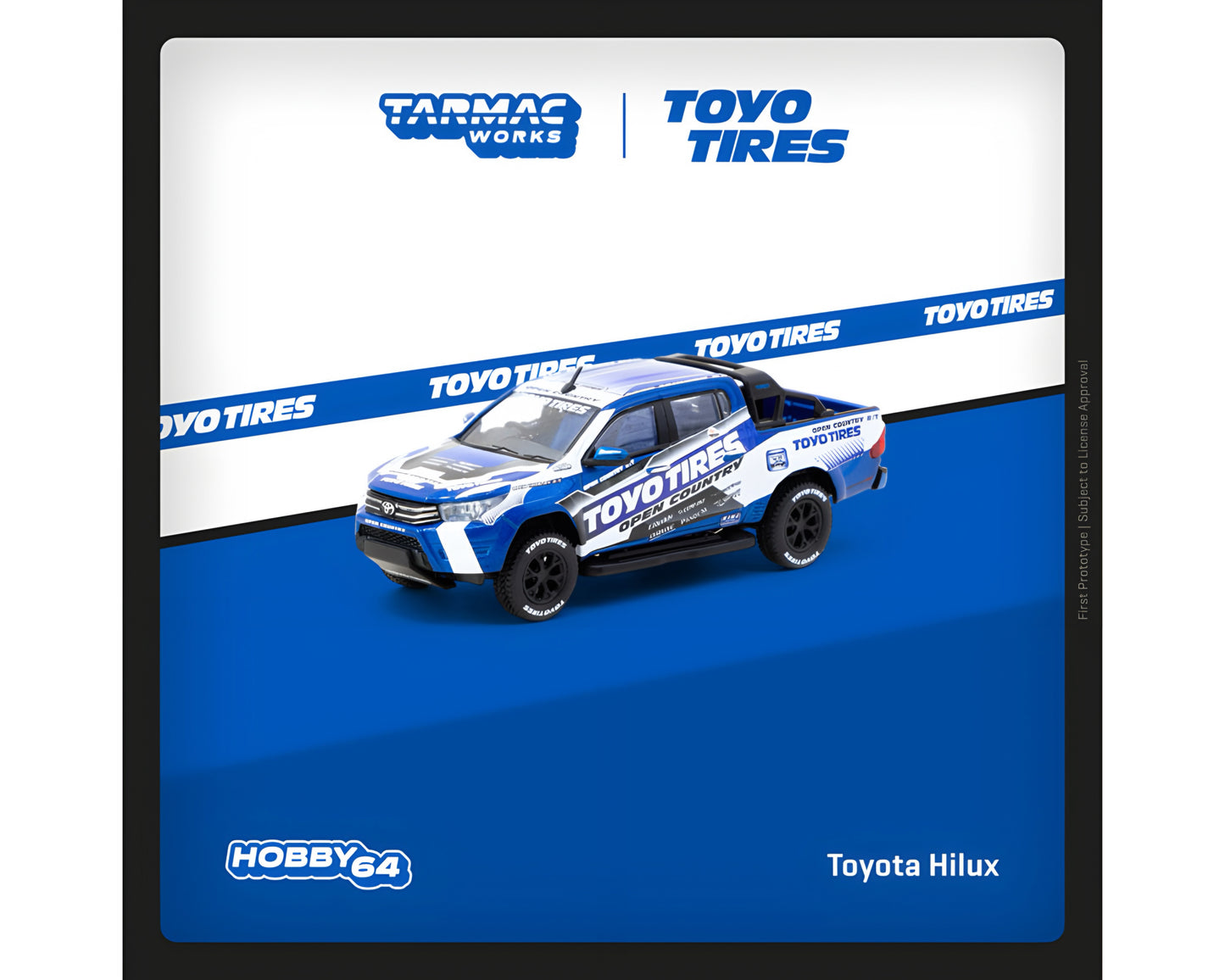 Tarmac Works 1:64 Toyota Hilux Blue/White