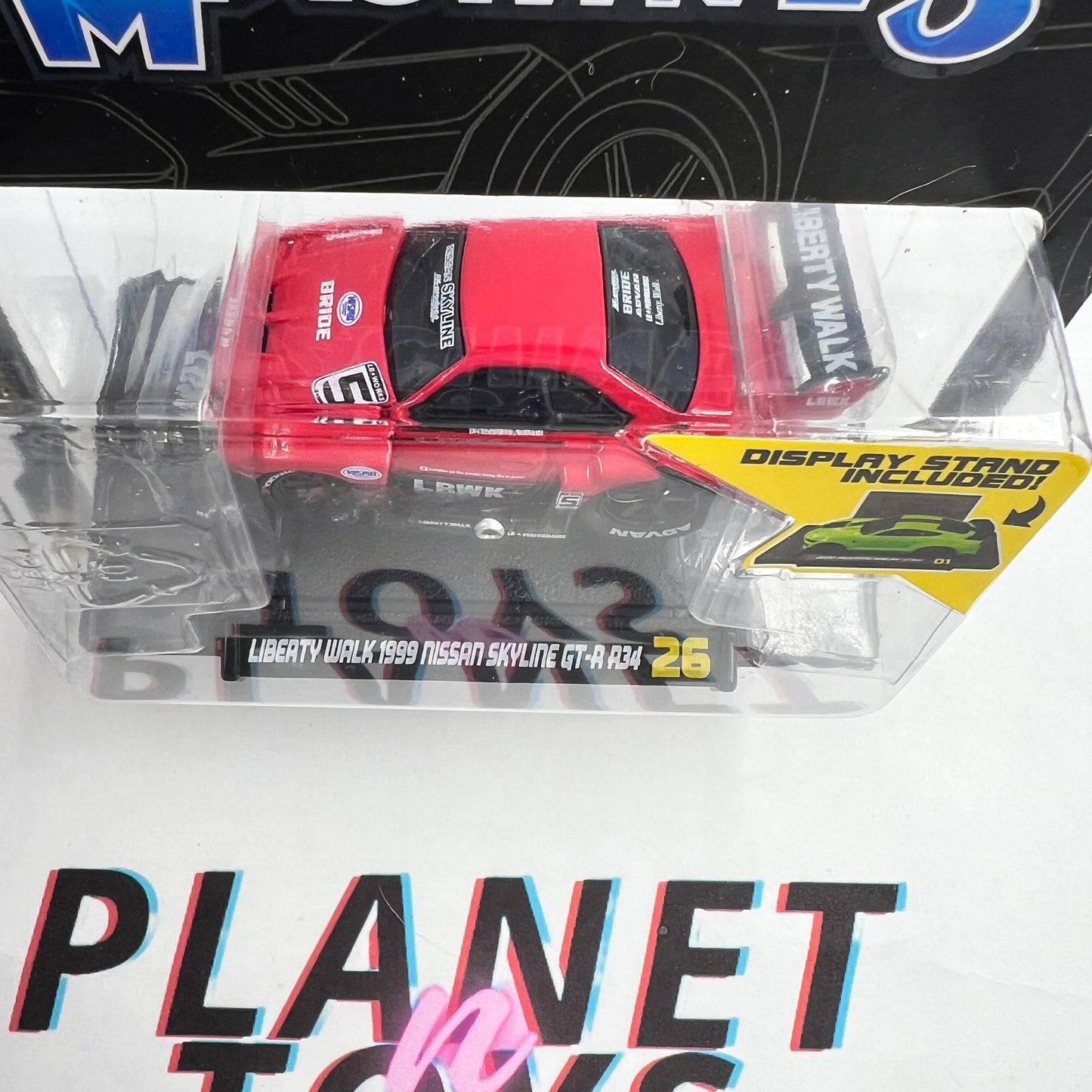 Maisto 1:64 Muscle Machines - Liberty Walk 1999 Nissan GT-R R34- Red #26