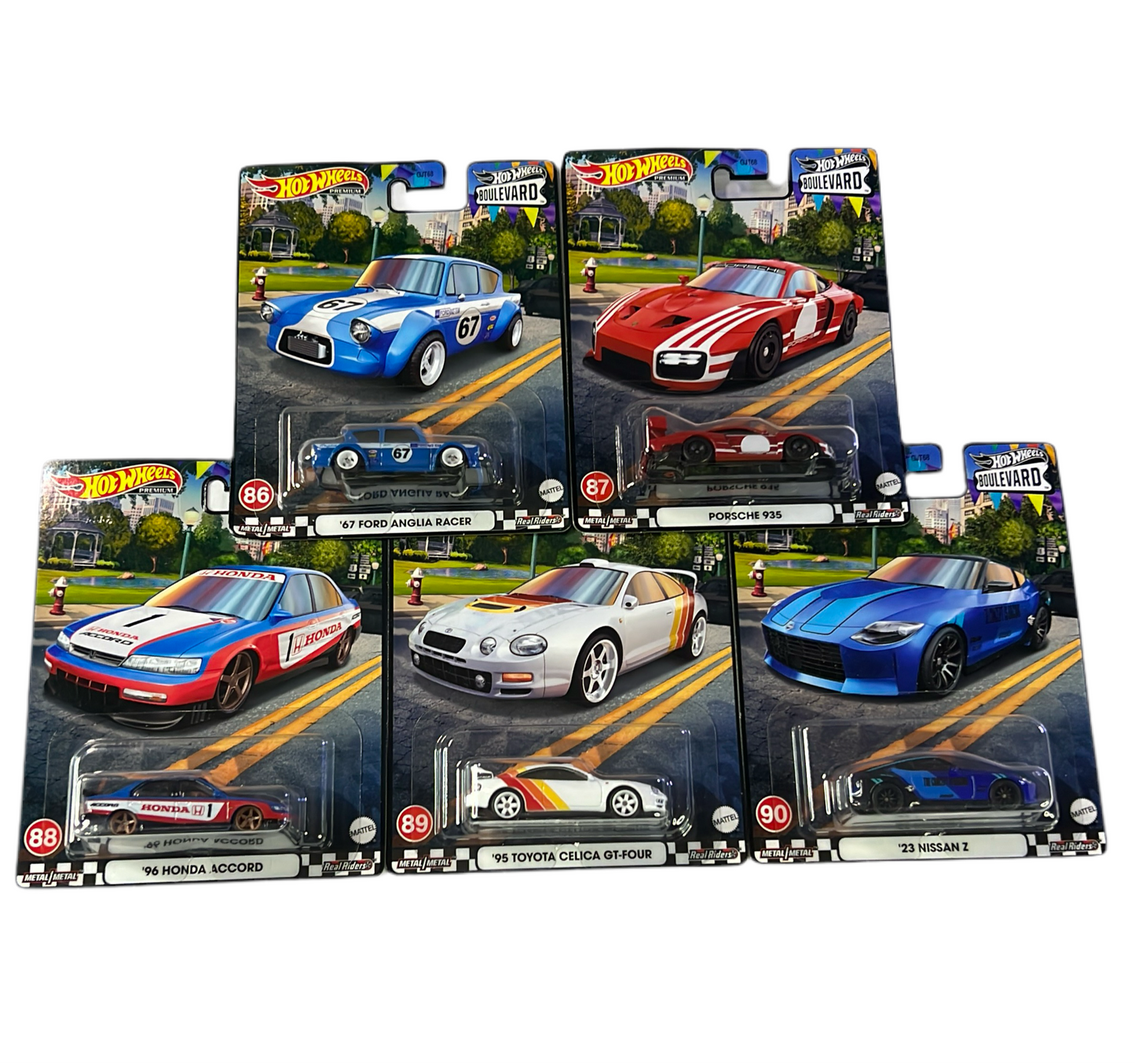 Hot Wheels Premium Boulevard #86 - #90 mix 2023 Set of 5 Diecast Car Collectible scale 1:64