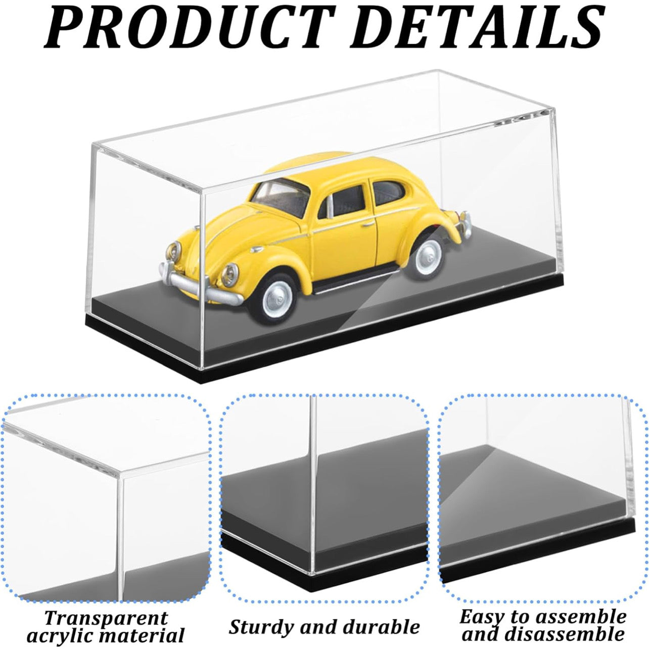 Clear Model Car Case Display Organizer Storage for 1/64