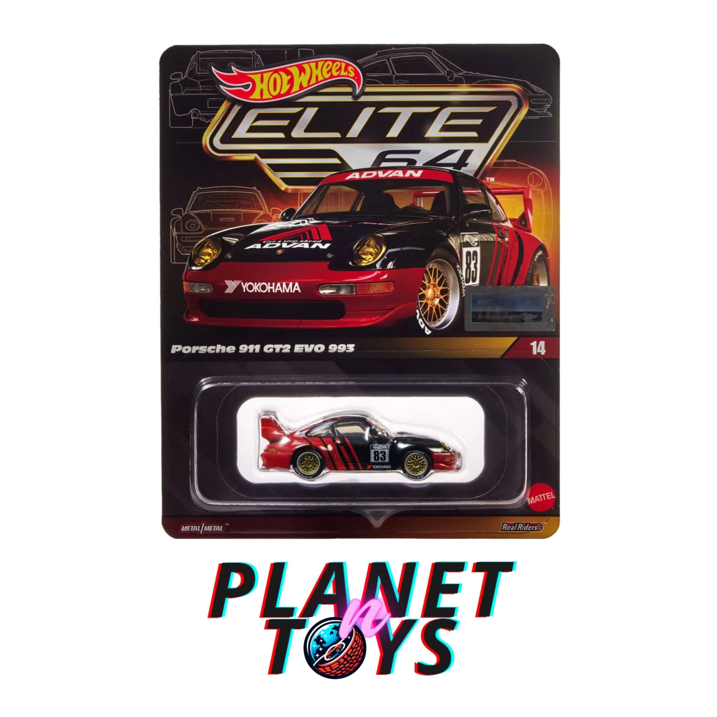 Hot Wheels Elite 64 Porsche 911 GT2 EVO 993