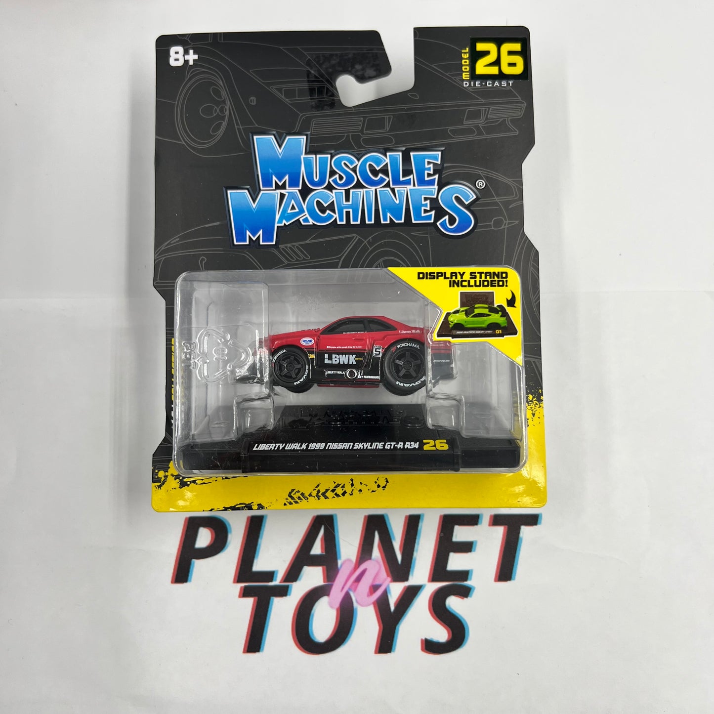 Maisto 1:64 Muscle Machines - Liberty Walk 1999 Nissan GT-R R34- Red #26
