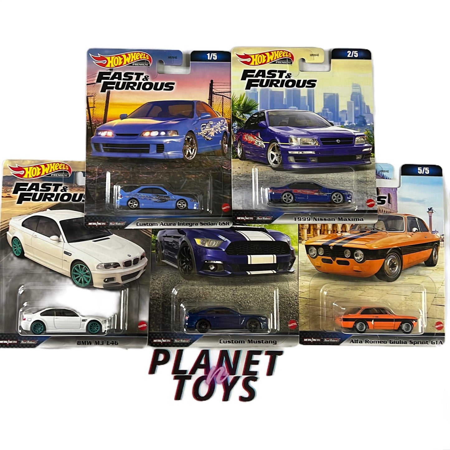 Hot Wheels Premium Fast & Furious Sets 5/5 Assorted