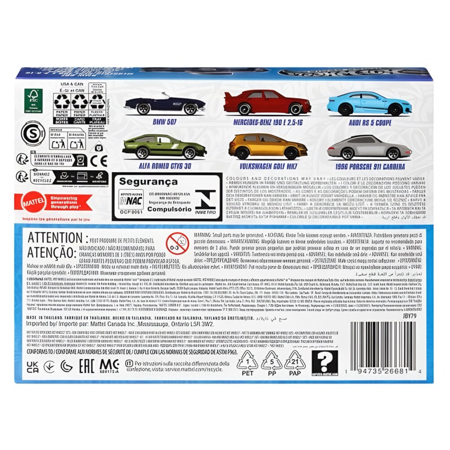 Hot Wheels European 2025 Die-Cast Metal Vehicle Multipack