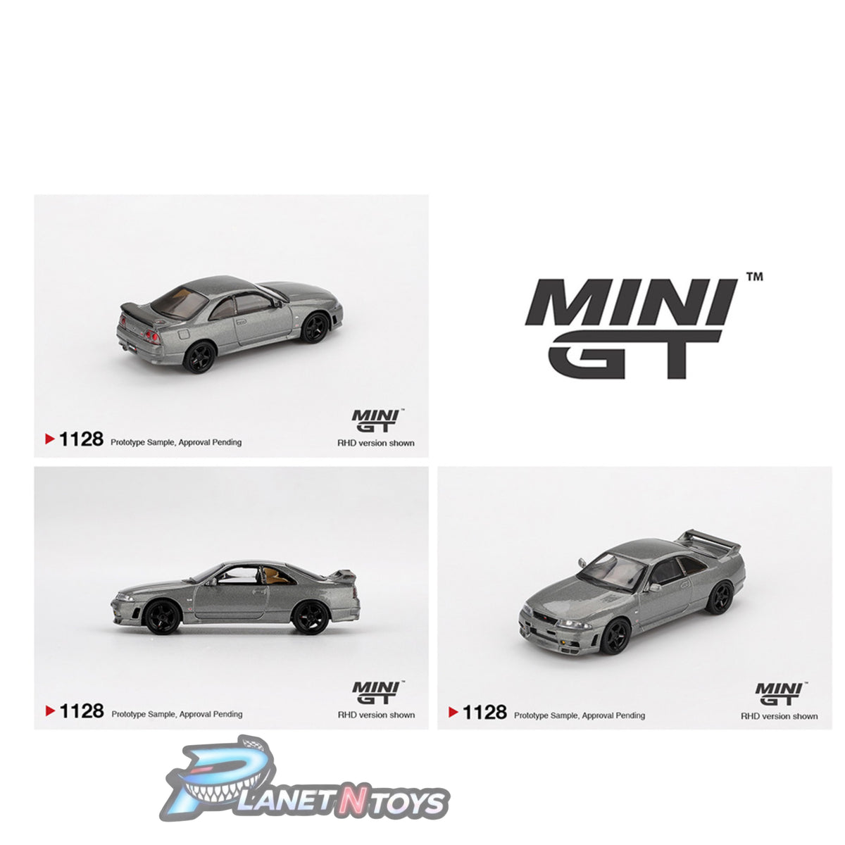 Mini GT 1:64 NISSAN Skyline GT-R Dark Metal Gray (NISMO BCNR33 CRS Version) #1128