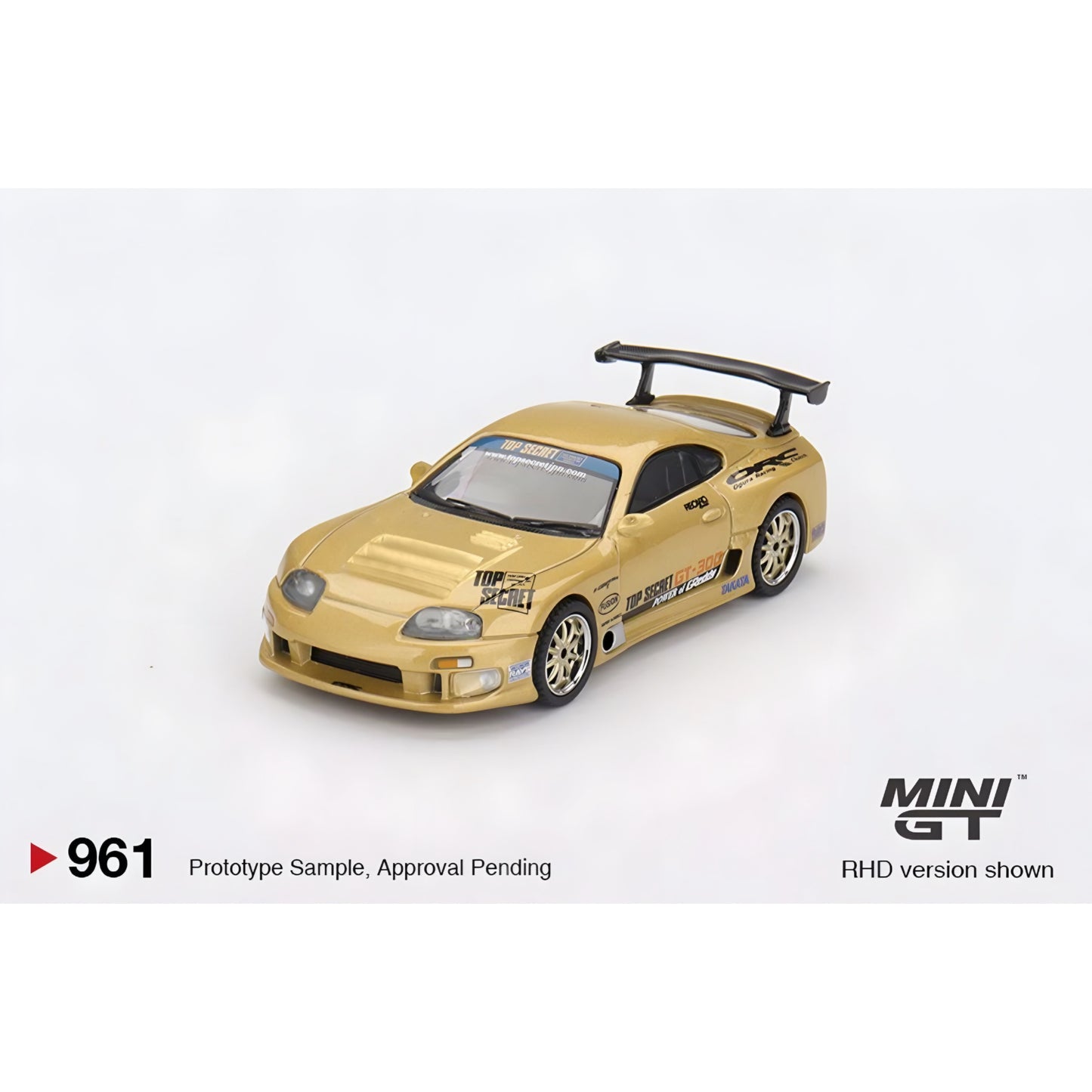 Mini GT 1:64 Toyota Supra (A80) Top Secret GT-300 Top Secret Gold #961