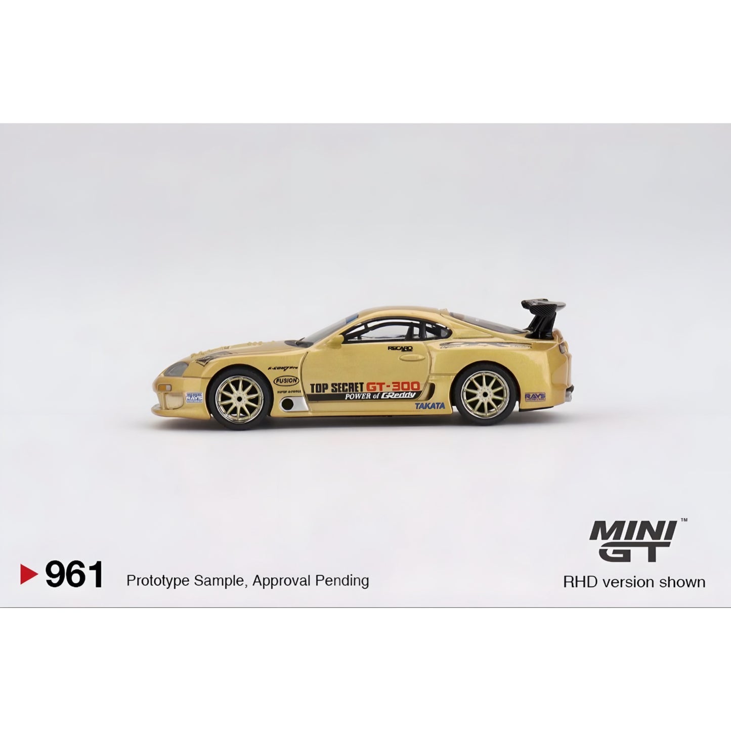 Mini GT 1:64 Toyota Supra (A80) Top Secret GT-300 Top Secret Gold #961