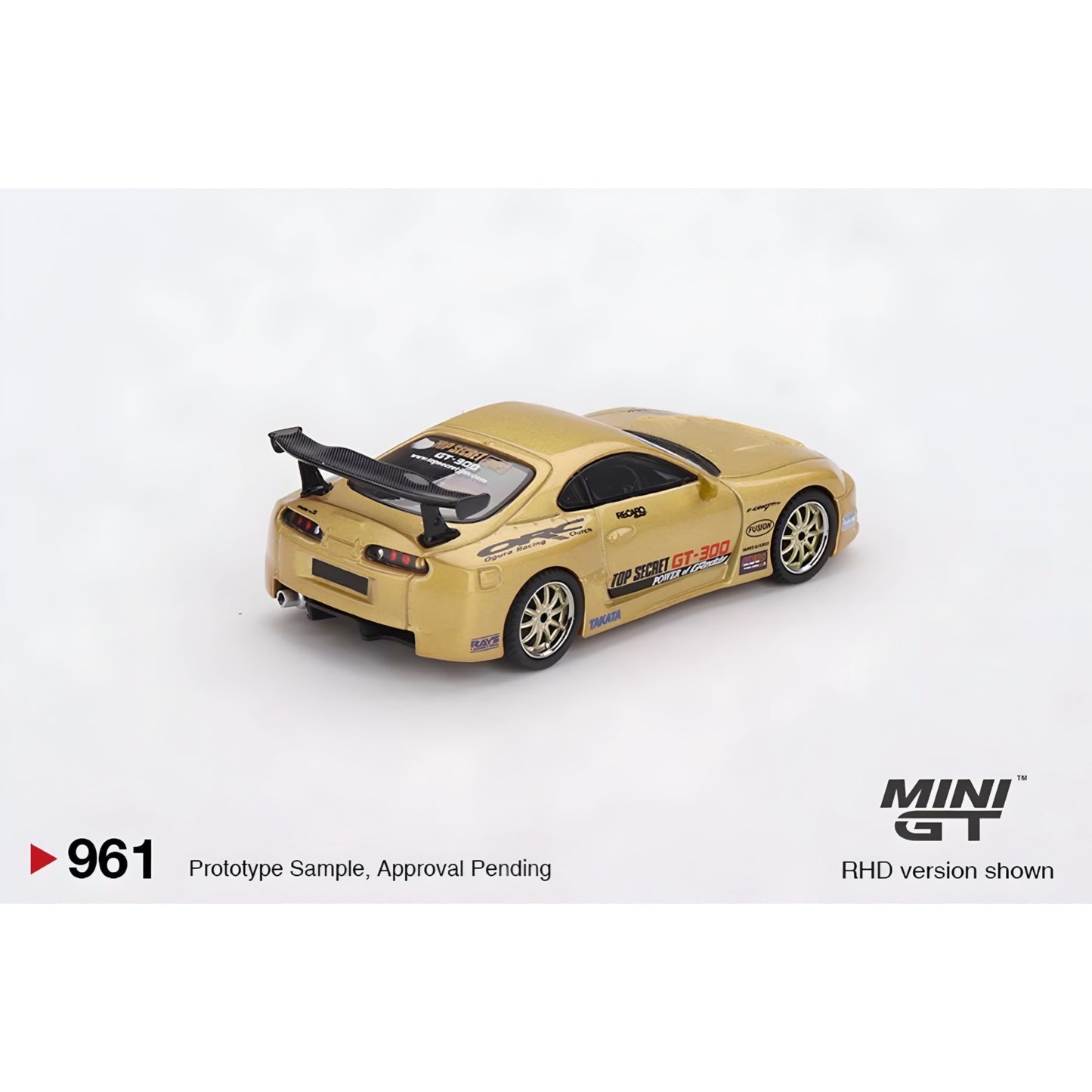 Mini GT 1:64 Toyota Supra (A80) Top Secret GT-300 Top Secret Gold #961