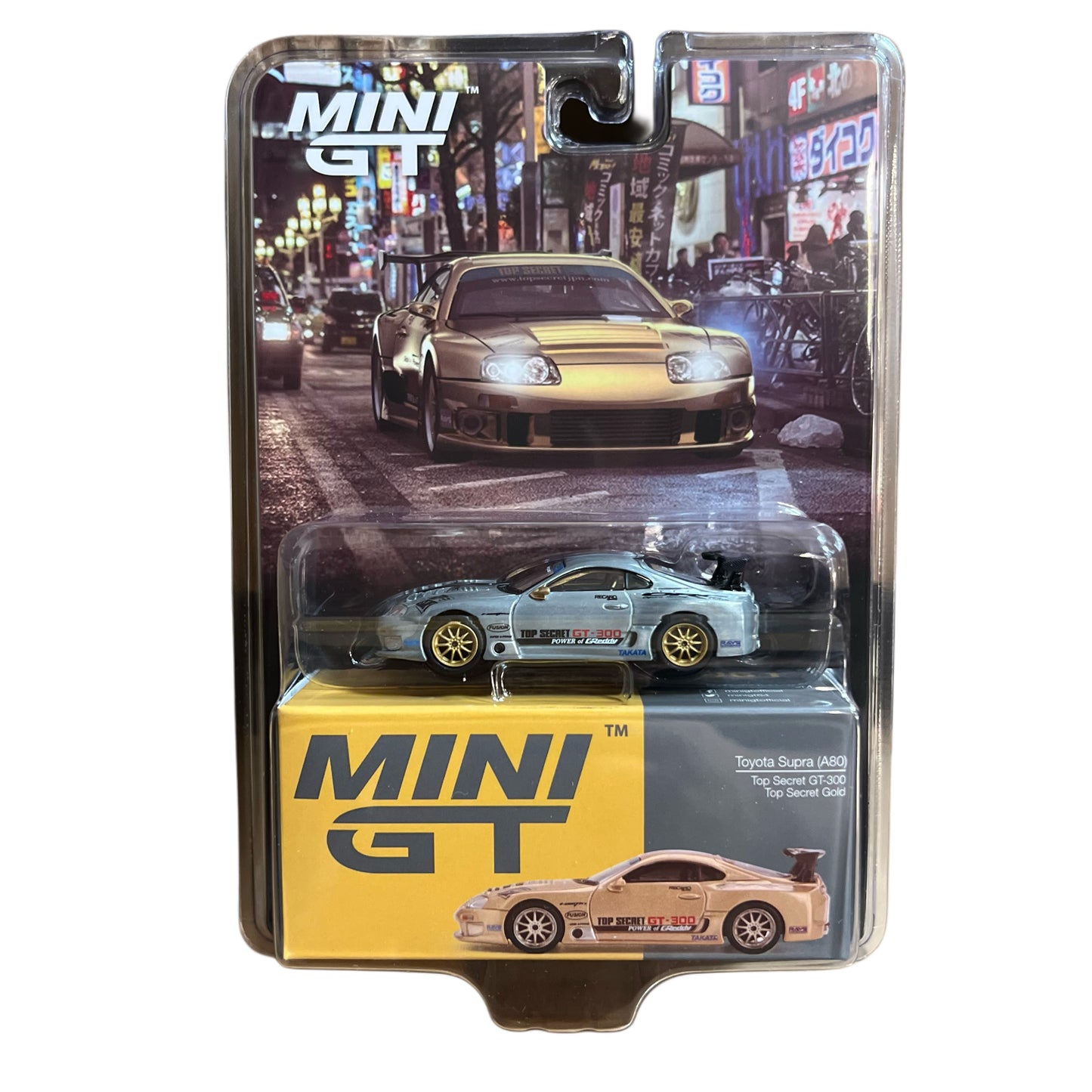 Mini GT 1:64 Toyota Supra (A80) Top Secret GT-300 Top Secret Gold #961
