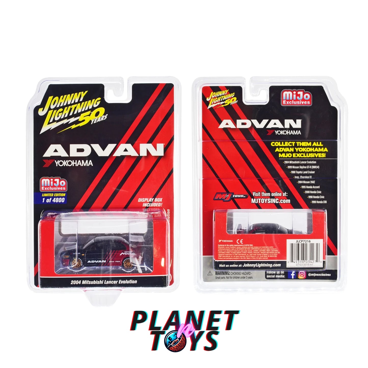 Johnny Lightning 50th 2004 Mitsubishi Lancer Evolution Advan Yokohama 1/64