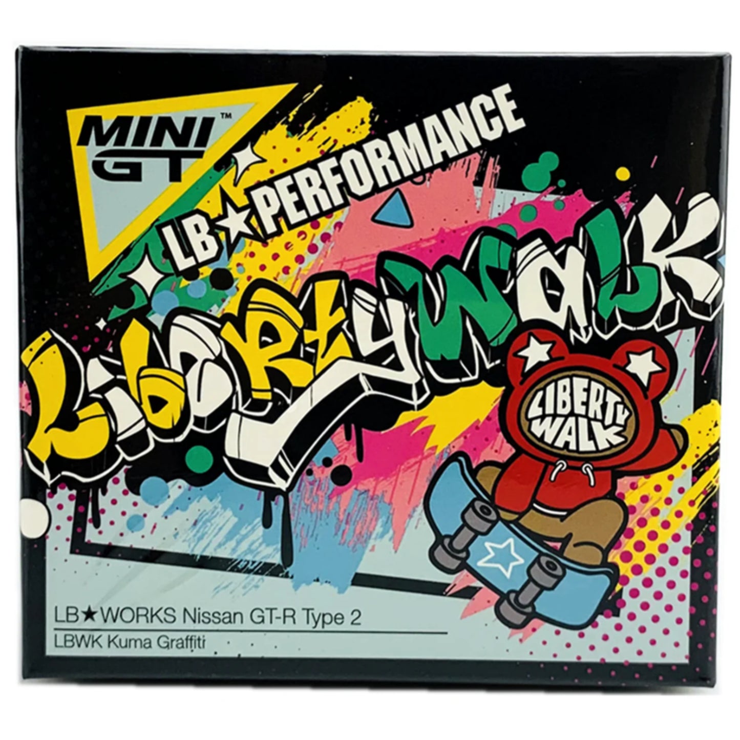 Mini GT 1:64 LB-Works Nissan GT-R R35 Type 2 Rear Wing Ver 3 Kuma Graffiti #244