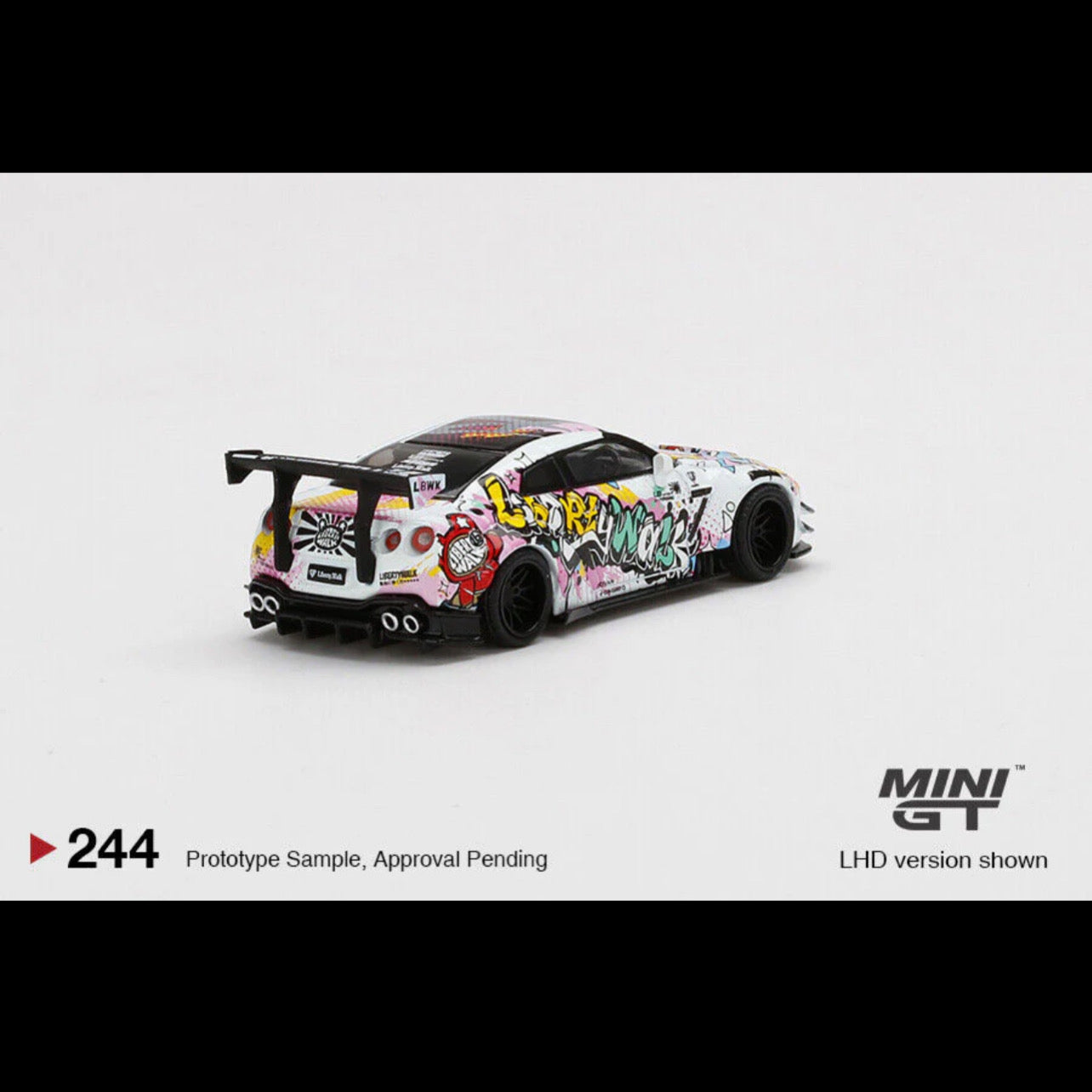 Mini GT 1:64 LB-Works Nissan GT-R R35 Type 2 Rear Wing Ver 3 Kuma Graffiti #244