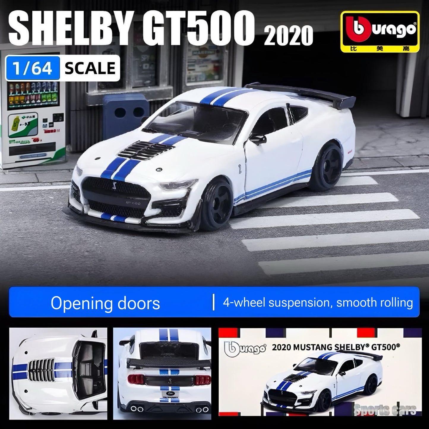Bburago 1:64 Diecast Cars Assorted