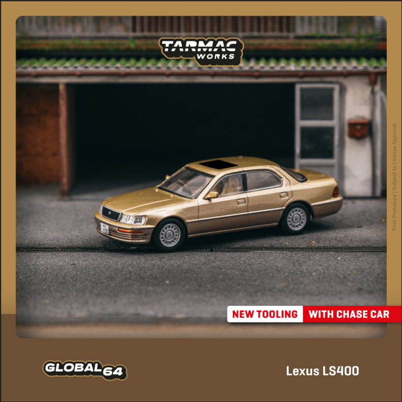 Tarmac Works 1/64 Lexus LS400 Champagne Beige Metallic - GLOBAL64