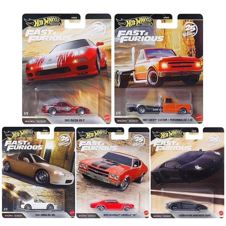 Hot Wheels Premium Fast & Furious Sets 5/5 Assorted