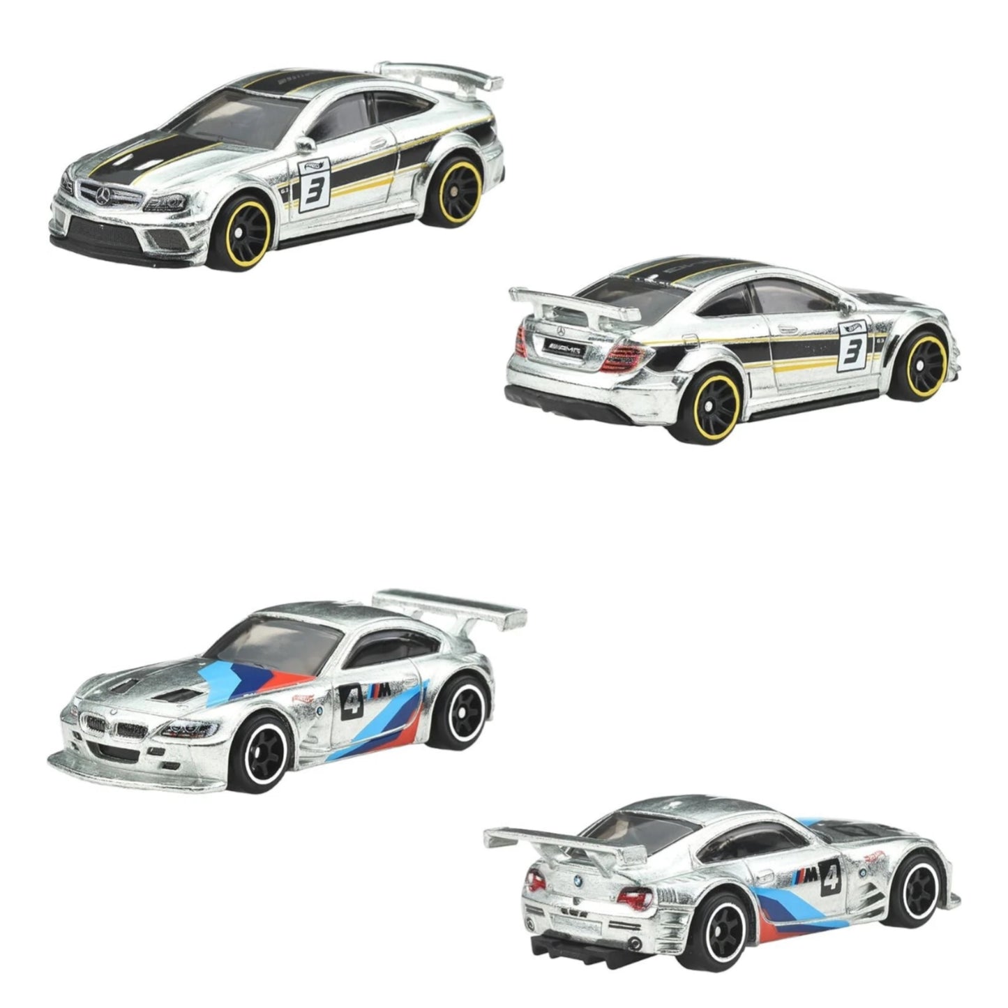 Hot Wheels 2025 Silver Series Zamac 6 Pack (BMW, Toyota, Honda, Mercedes-Benz, Porsche, Ford)