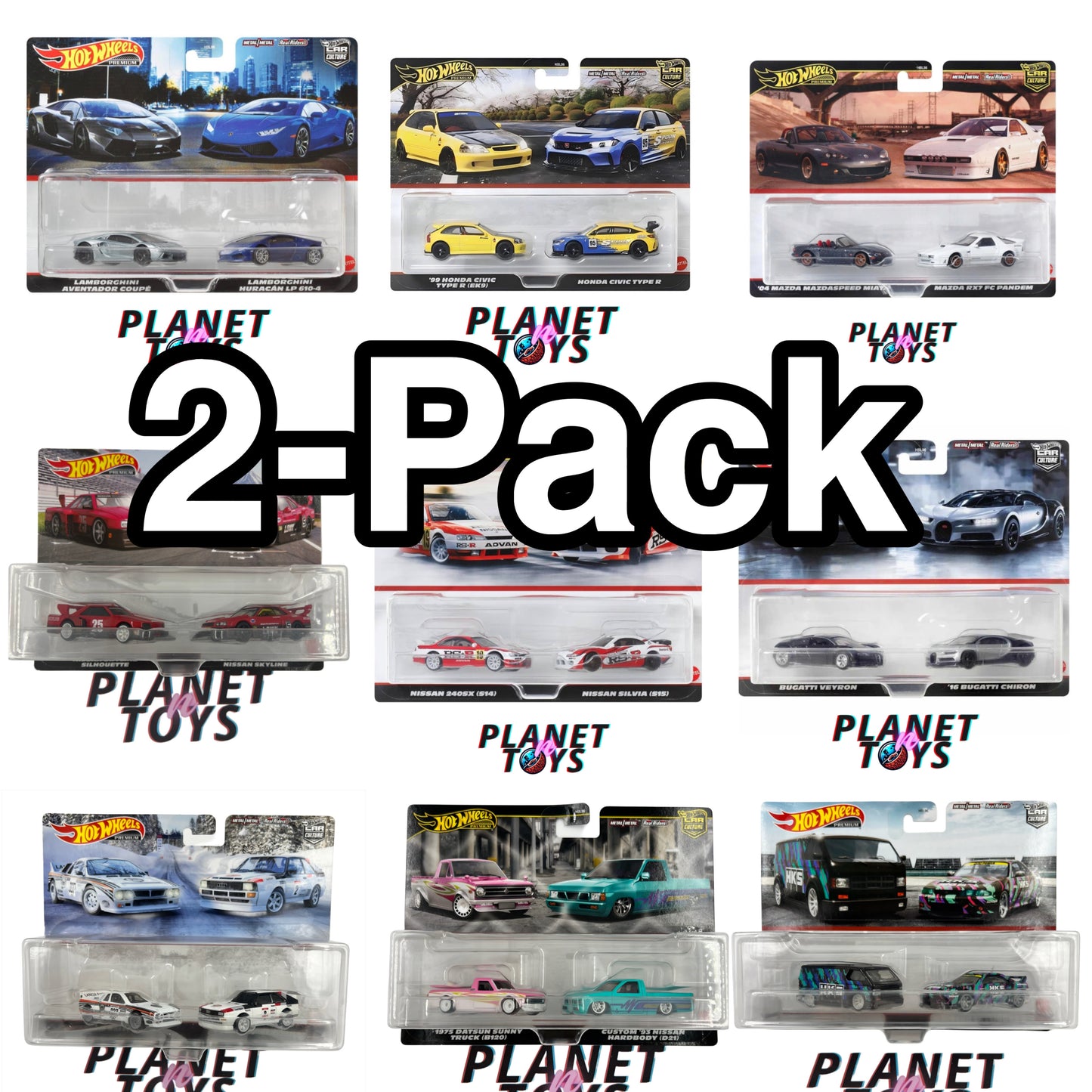 Hot Wheels Premium 2-Pack Assorted 1:64