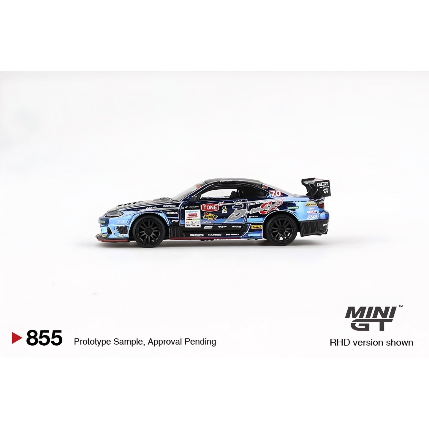 Mini GT 1:64 Nissan Silvia (S15) D-MAX #70 D-MAX Racing 2023 D1 Grand Prix #855