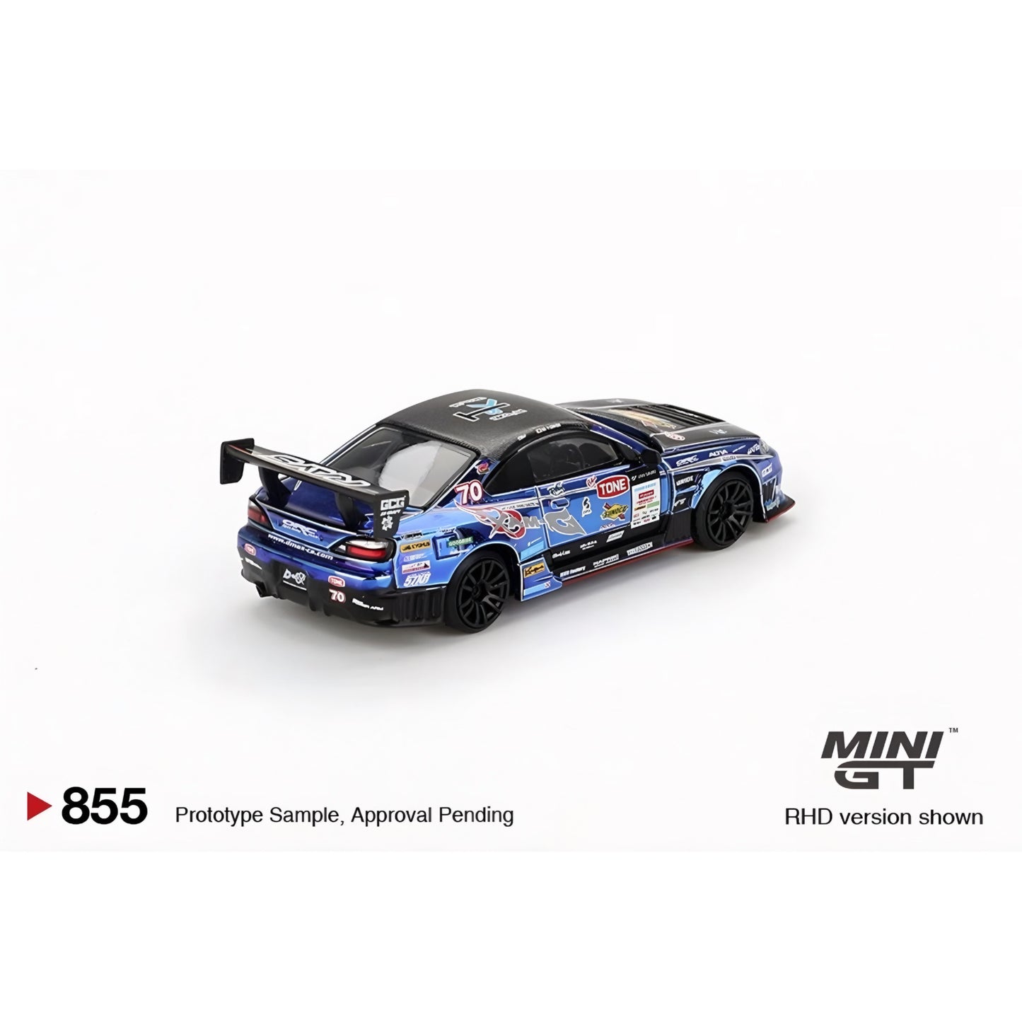 Mini GT 1:64 Nissan Silvia (S15) D-MAX #70 D-MAX Racing 2023 D1 Grand Prix #855