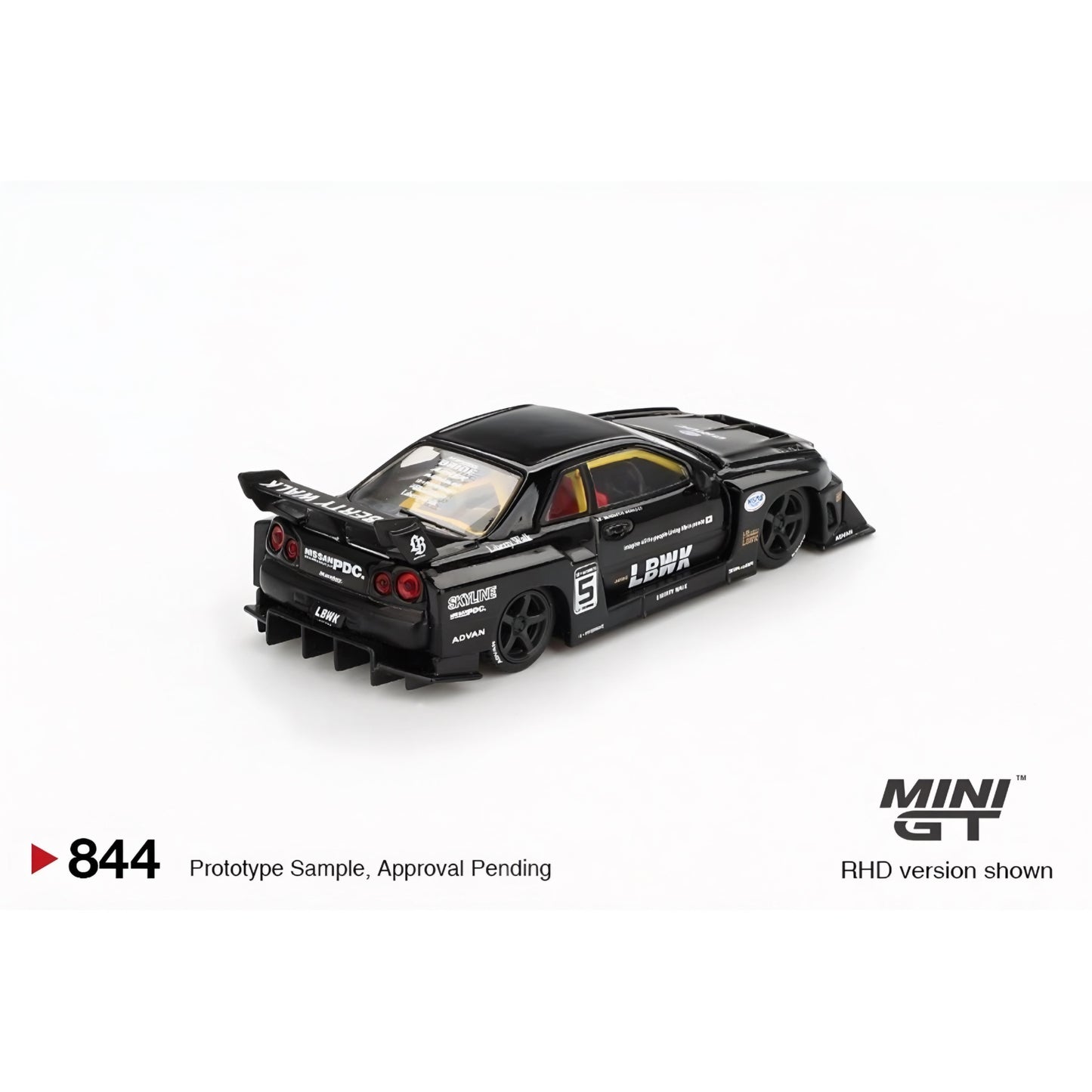 Mini GT 1:64 Nissan LB-ER34 Super Silhouette Black #844