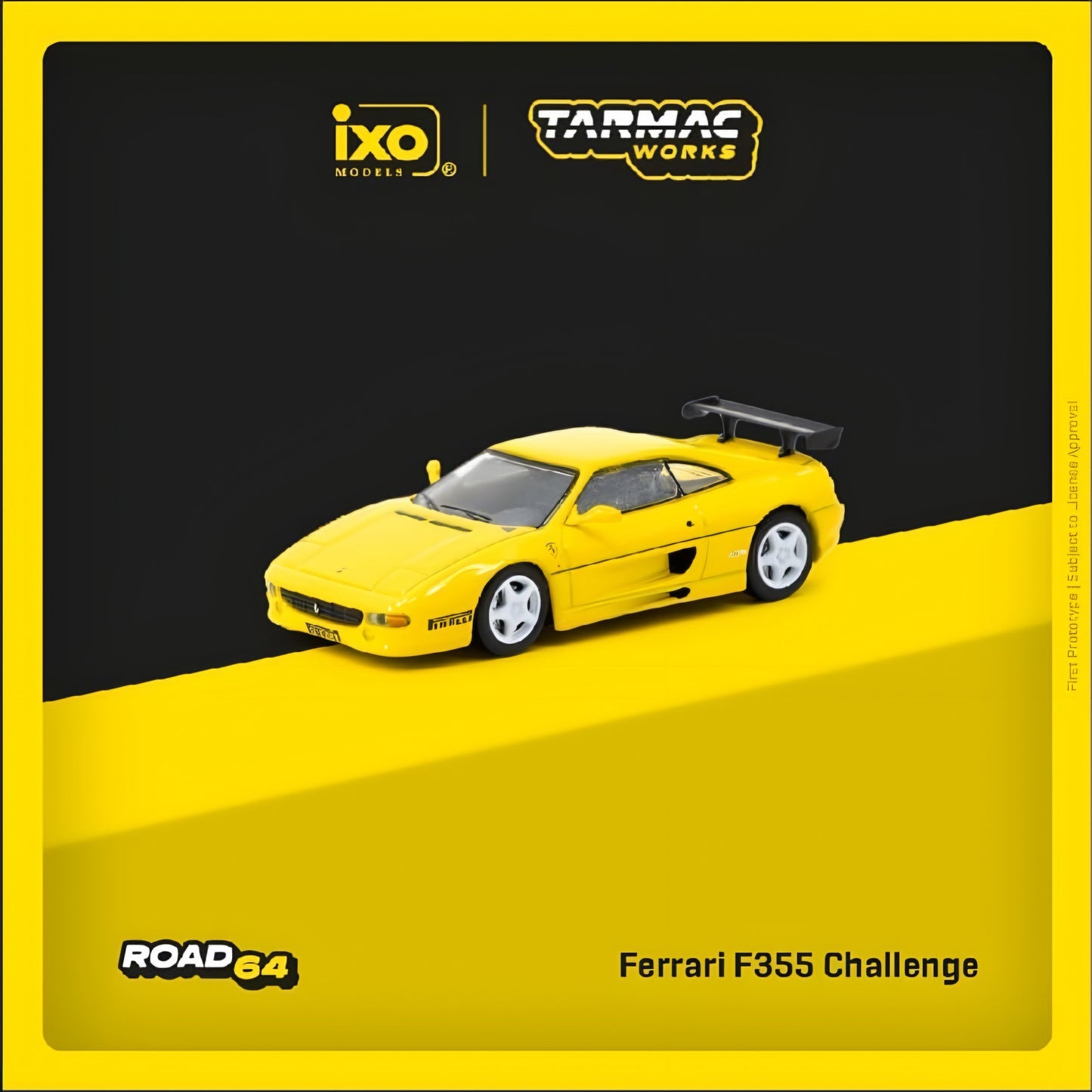 Tarmac Works 1:64 Ferrari F355 Challenge – Yellow – Road64 – ixo Models