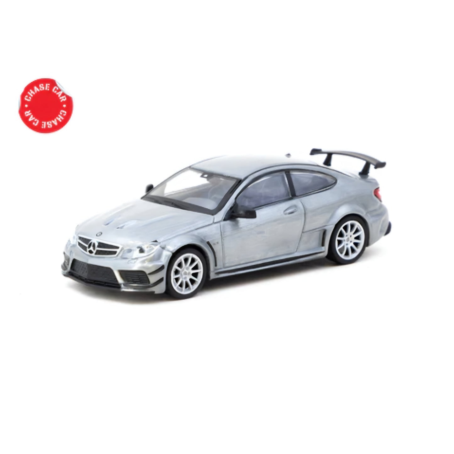 Tarmac Works 1:64 Mercedes-Benz C63 AMG Coupé Black Series – Silver Metallic