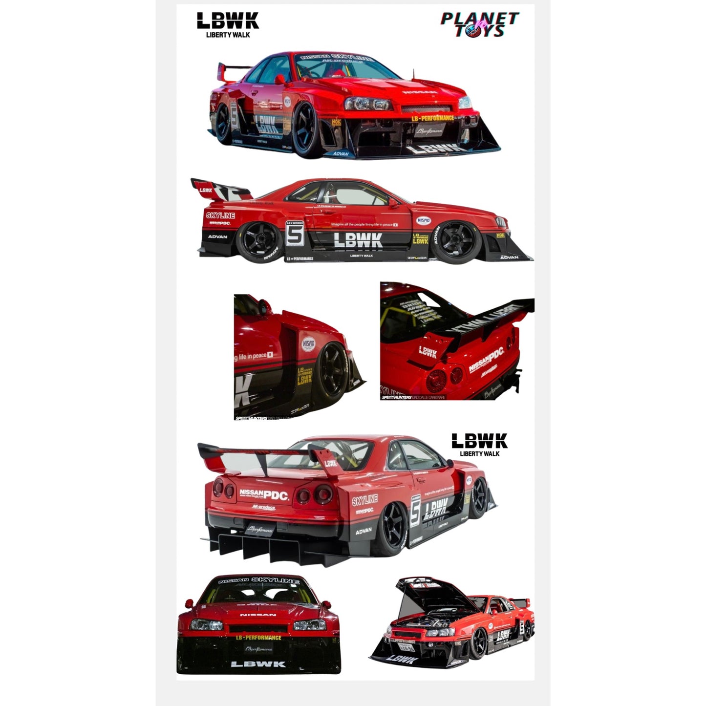 Sticker Sheets 4x7 Waterproof High Quality Image Diecast Designs