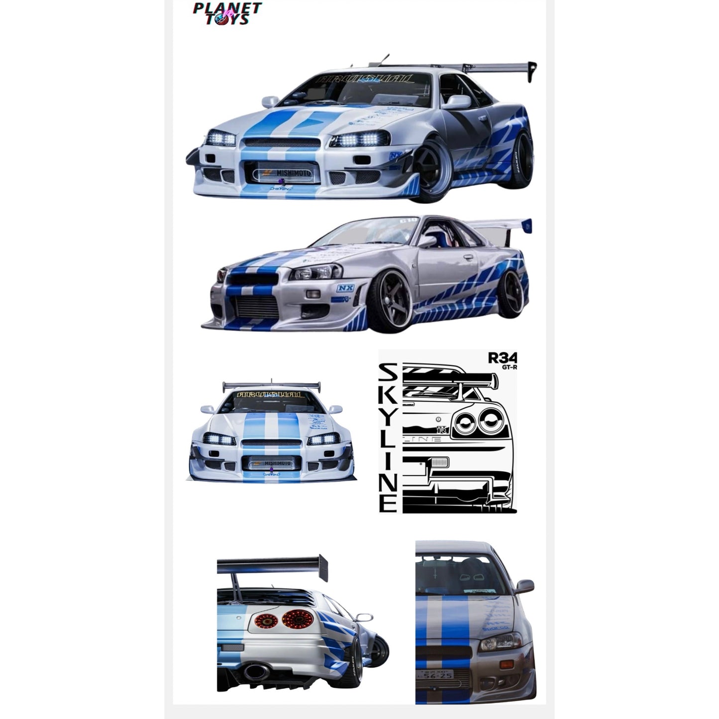 Sticker Sheets 4x7 Waterproof High Quality Image Diecast Designs
