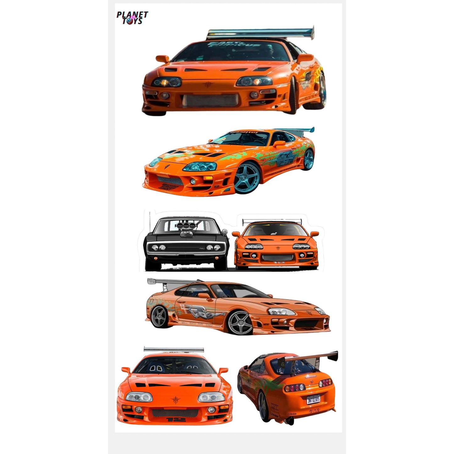 Sticker Sheets 4x7 Waterproof High Quality Image Diecast Designs