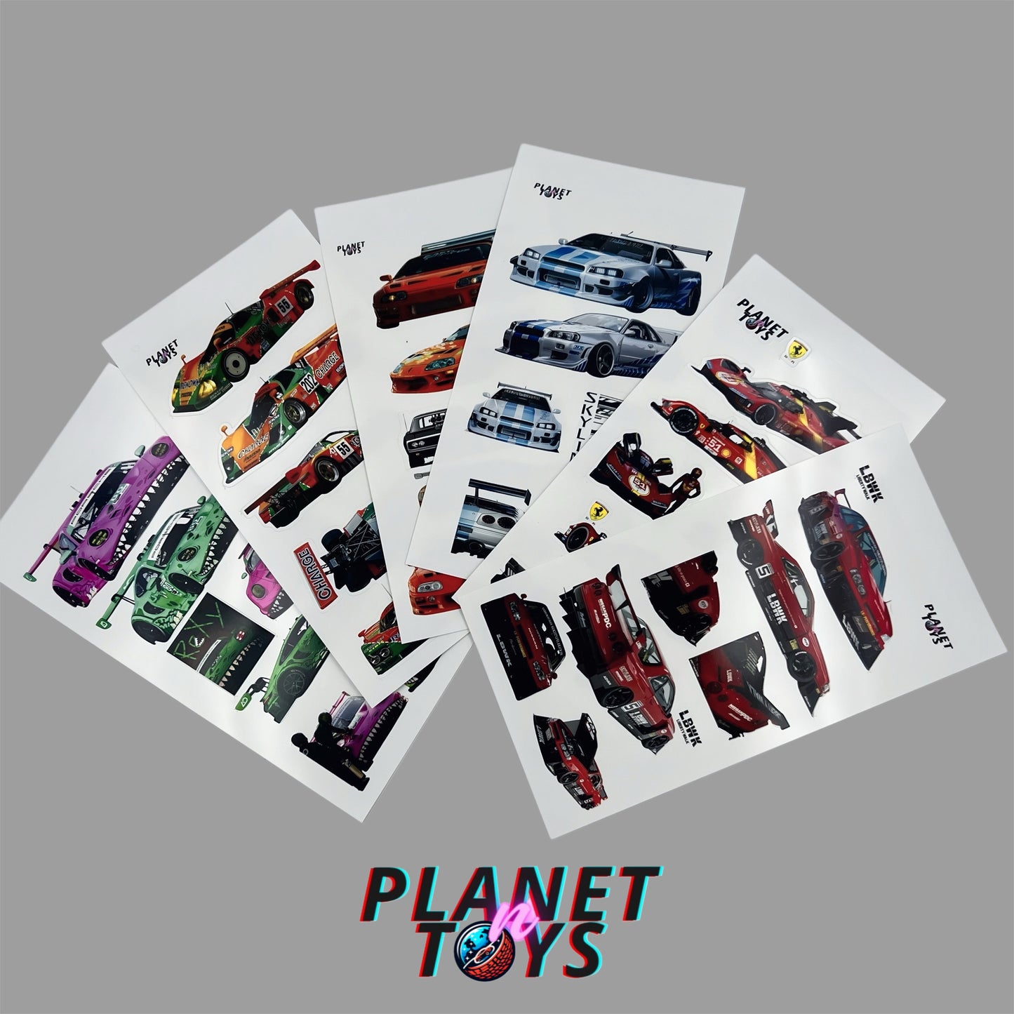 Sticker Sheets 4x7 Waterproof High Quality Image Diecast Designs