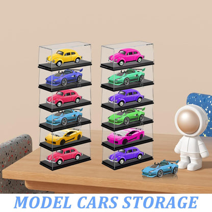 Clear Model Car Case Display Organizer Storage for 1/64
