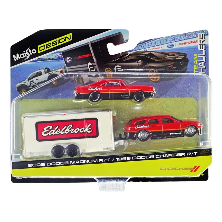 1969 Dodge Charger / 2006 Magnum - 2024 Maisto Design Team Transport - Edelbrock