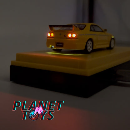 Kyosho 1:64 Nissan Nismo 400 R with MOTN LED Base Compatible – Yellow