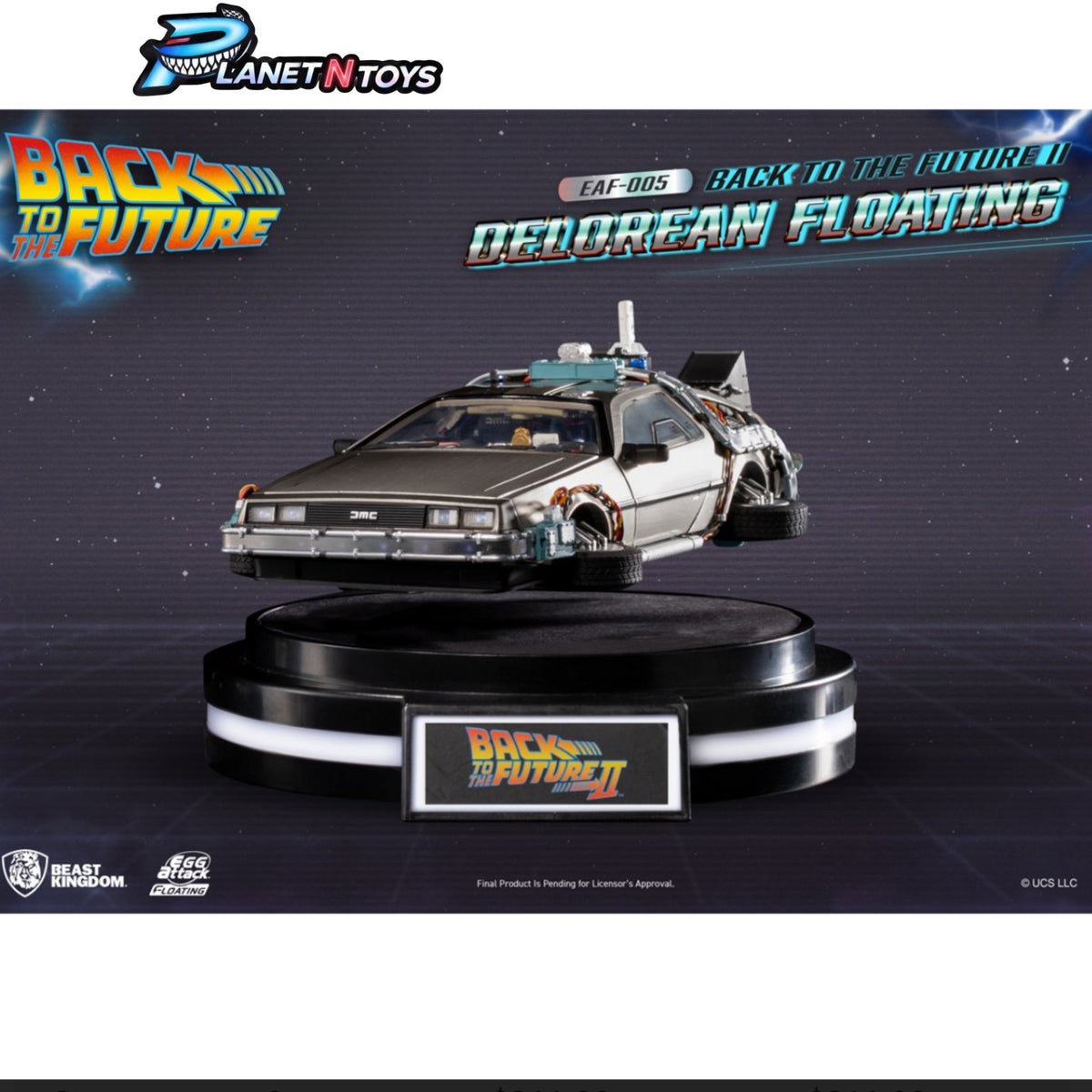 (PRE-ORDER) Back to the Future II Delorean Floating EAF-005 Egg Attack Floating Statue