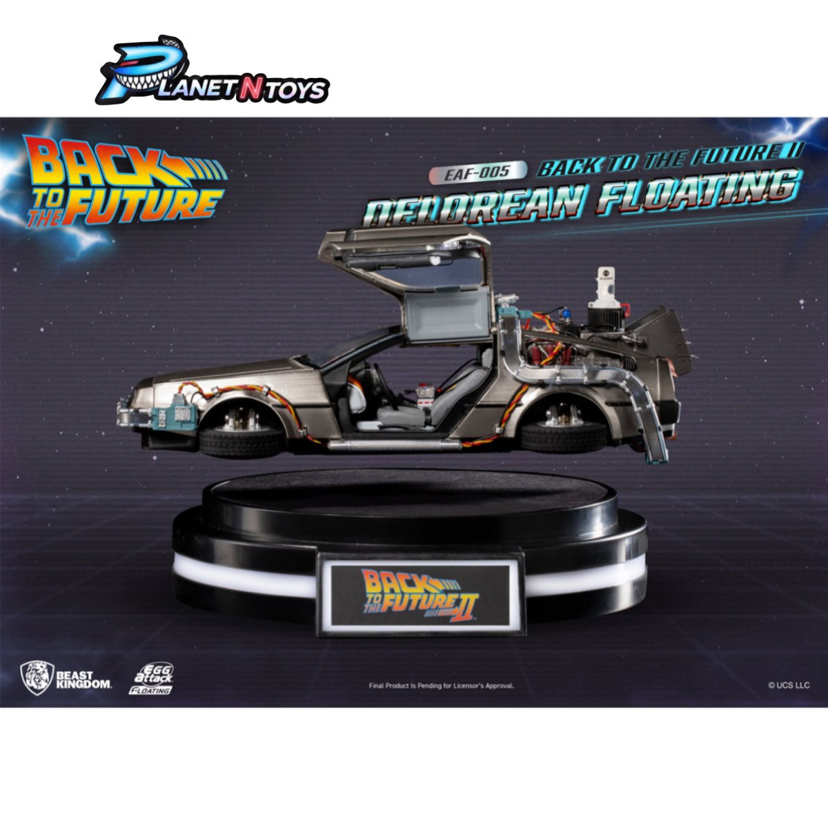(PRE-ORDER) Back to the Future II Delorean Floating EAF-005 Egg Attack Floating Statue