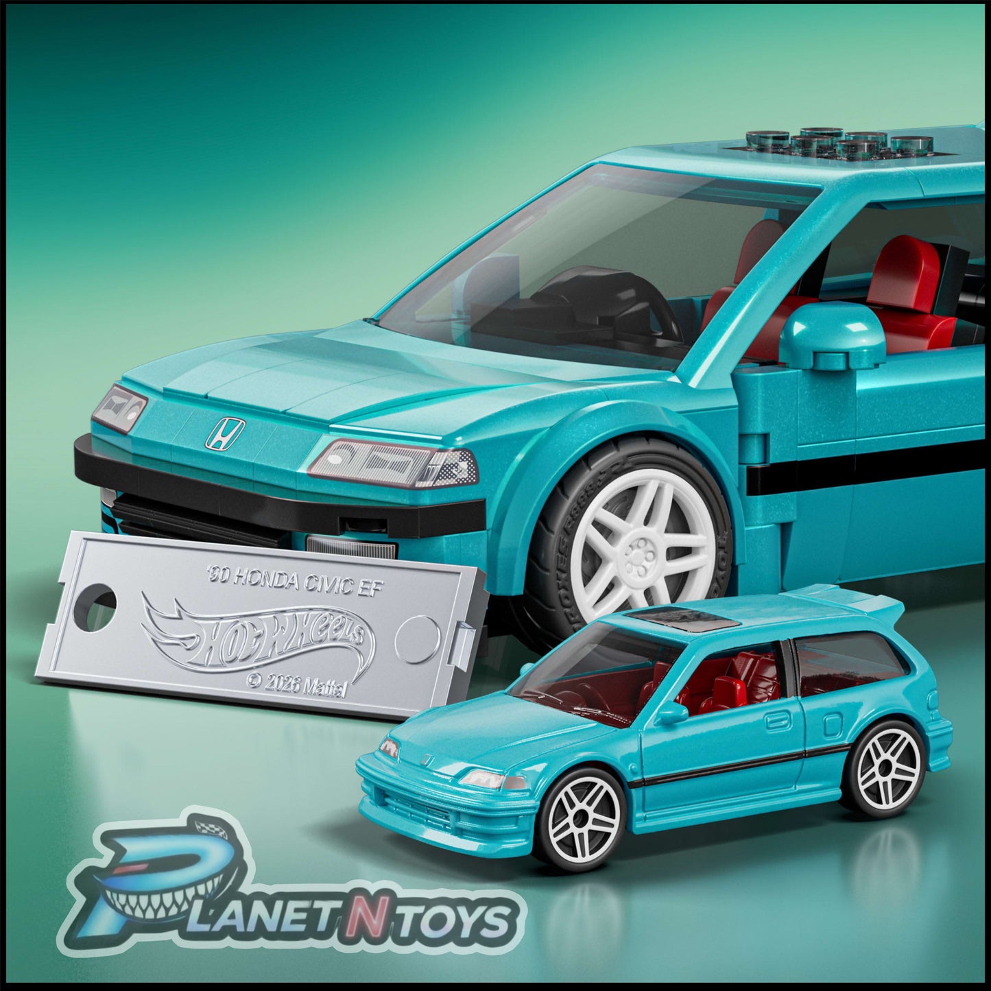 Mattel Brick Shop Hot Wheels Custom ’90 Honda Civic EF Building Set