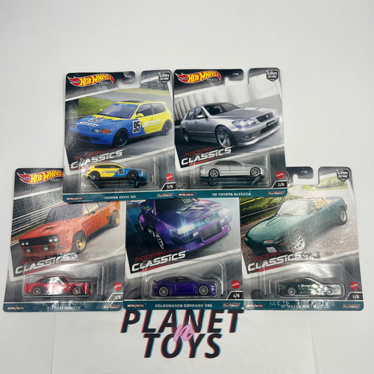 Hot Wheels Premium Modern Classics Car Culture 2023 (Honda, Toyota, Fiat, Volkswagen, Mazda) Set 5/5