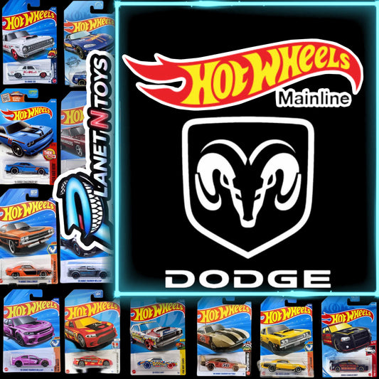 Hot Wheels Dodge Mainline American Power 1:64 Diecast Assorted (charger, Hellcat, Challenger, viper, van, Dart) Muscle Cars