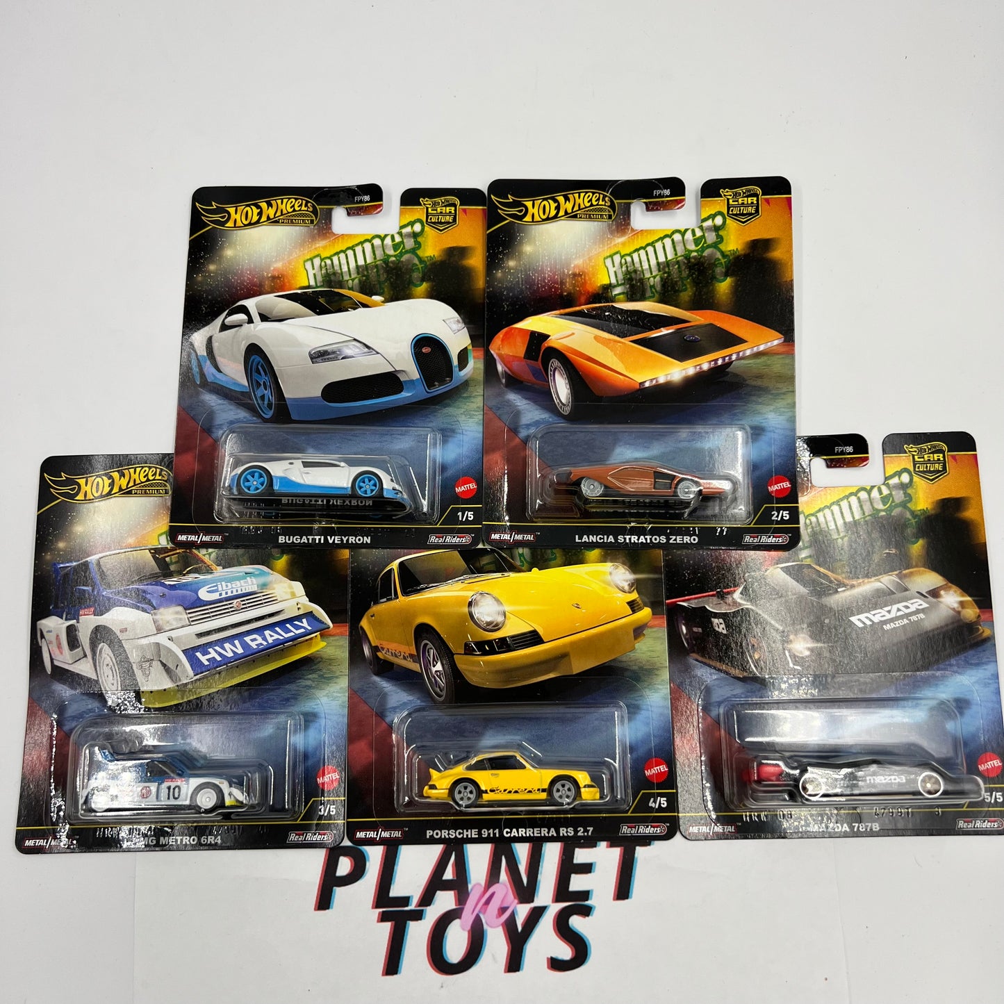 Hot Wheels Premium Hammer Drops 2025 Car Culture Diecast Collectible scale 1:64 Set 5/5