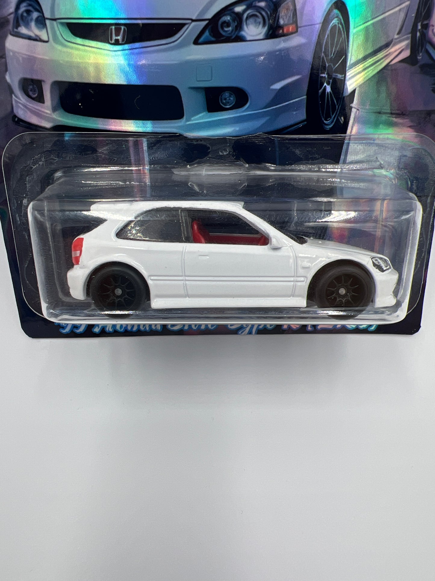 Custom Made Hotwheels ‘99 Honda Civic Type R [EK9] with Rubber Wheels