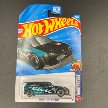Hot Wheels Honda Mainline Diecast Cars (Assorted 1:64 Civic, Prelude, CR-X)