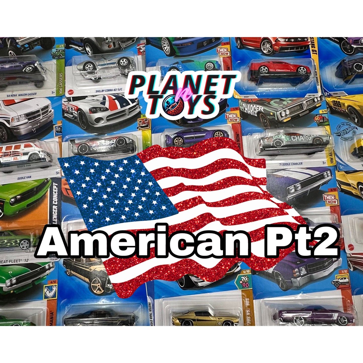 Hot Wheels American Power V2 1:64 Diecast Assorted (Ford, Chevy, Dodge, Mustang, Corvette, GMC, Jeep, Merc, Camaro)
