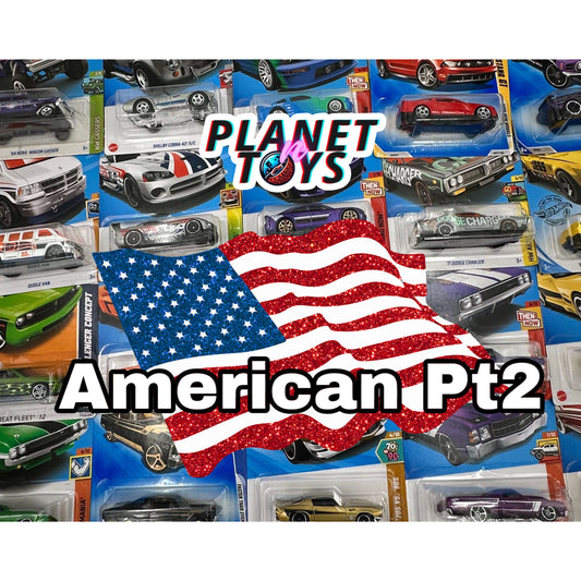 Hot Wheels American Power V2 1:64 Diecast Assorted (Ford, Chevy, Dodge, Mustang, Corvette, GMC, Jeep, Merc, Camaro)