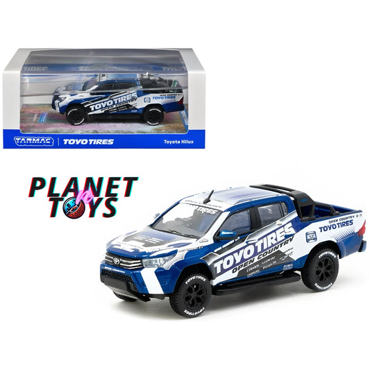Tarmac Works 1:64 Toyota Hilux Blue/White