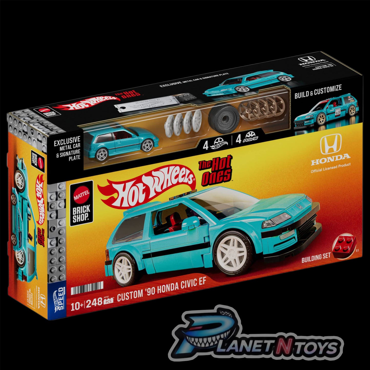 Mattel Brick Shop Hot Wheels Custom ’90 Honda Civic EF Building Set