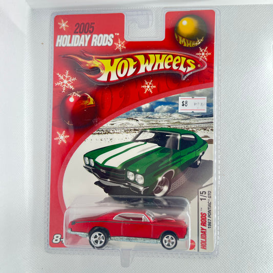 Hot Wheels 2005 Holiday Rods 1967 Pontiac GTO #1/5 Red J19